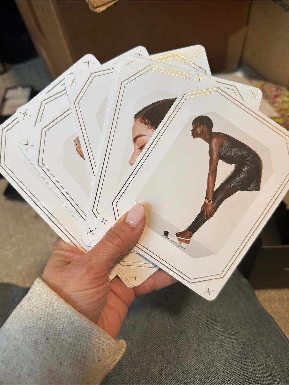 ☀️Chanel Fashion Illustration Photo Cards with Gold Foil Accents & Bookmarks☀️